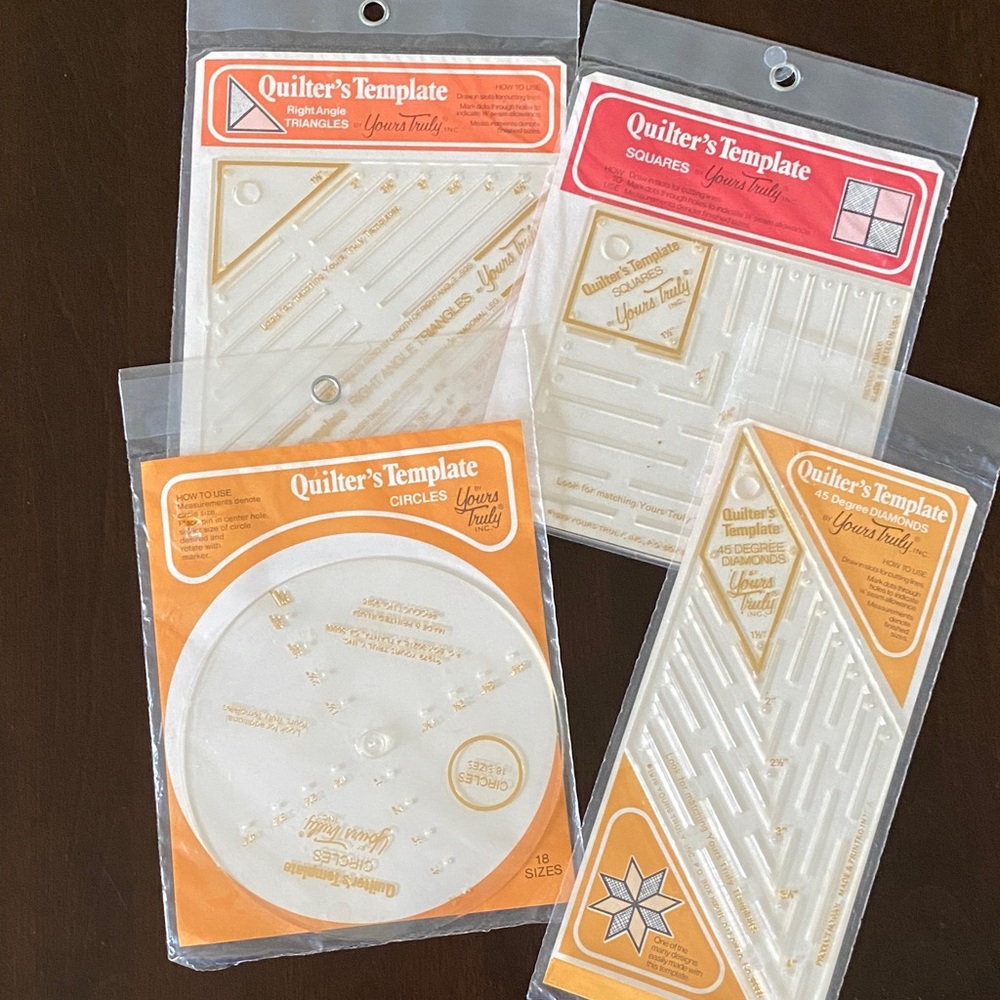 Bundle of 4 Yours Truly Quilter's Templates